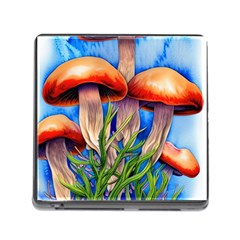 Garden Mushrooms In A Flowery Craft Memory Card Reader (square 5 Slot) by GardenOfOphir