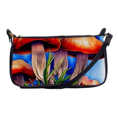 Garden Mushrooms In A Flowery Craft Shoulder Clutch Bag by GardenOfOphir