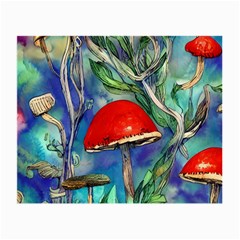 Woodsy Mushroom Forest Foraging Small Glasses Cloth by GardenOfOphir