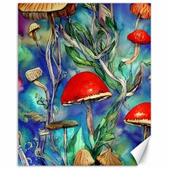 Woodsy Mushroom Forest Foraging Canvas 16  X 20  by GardenOfOphir