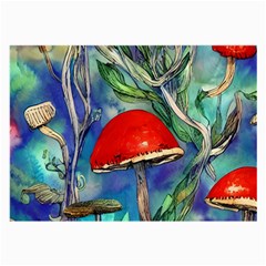 Woodsy Mushroom Forest Foraging Large Glasses Cloth by GardenOfOphir