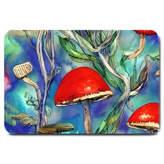 Woodsy Mushroom Forest Foraging Large Doormat by GardenOfOphir