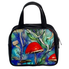 Woodsy Mushroom Forest Foraging Classic Handbag (two Sides) by GardenOfOphir