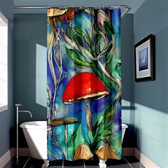 Woodsy Mushroom Forest Foraging Shower Curtain 36  X 72  (stall)  by GardenOfOphir