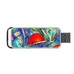 Woodsy Mushroom Forest Foraging Portable USB Flash (Two Sides) Front