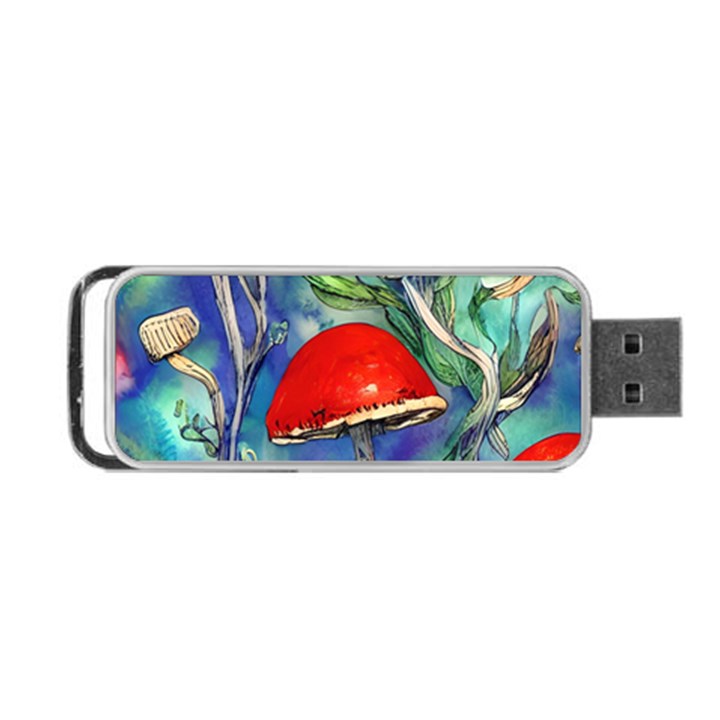 Woodsy Mushroom Forest Foraging Portable USB Flash (Two Sides)