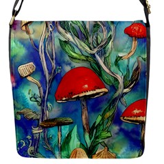 Woodsy Mushroom Forest Foraging Flap Closure Messenger Bag (s) by GardenOfOphir