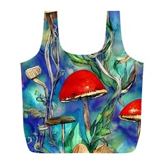 Woodsy Mushroom Forest Foraging Full Print Recycle Bag (l) by GardenOfOphir