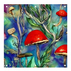 Woodsy Mushroom Forest Foraging Banner And Sign 4  X 4  by GardenOfOphir