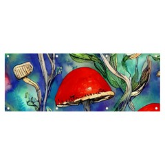 Woodsy Mushroom Forest Foraging Banner And Sign 8  X 3  by GardenOfOphir