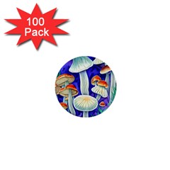 Farmcore Mushroom Foraging In A Forrest 1  Mini Buttons (100 Pack) 