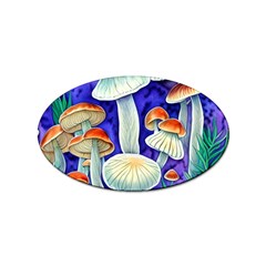 Farmcore Mushroom Foraging In A Forrest Sticker Oval (100 Pack) by GardenOfOphir