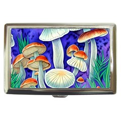 Farmcore Mushroom Foraging In A Forrest Cigarette Money Case by GardenOfOphir