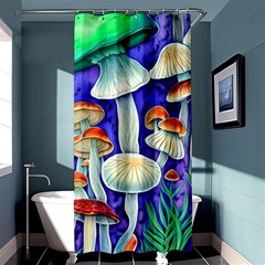 Farmcore Mushroom Foraging In A Forrest Shower Curtain 36  X 72  (stall)  by GardenOfOphir