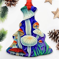 Farmcore Mushroom Foraging In A Forrest Ornament (christmas Tree)  by GardenOfOphir