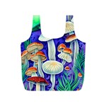 Farmcore Mushroom Foraging In A Forrest Full Print Recycle Bag (S) Front