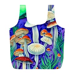 Farmcore Mushroom Foraging In A Forrest Full Print Recycle Bag (l) by GardenOfOphir