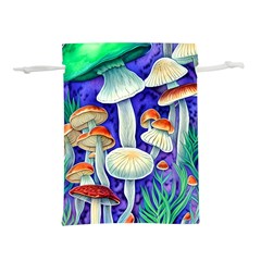 Farmcore Mushroom Foraging In A Forrest Lightweight Drawstring Pouch (l)