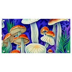 Farmcore Mushroom Foraging In A Forrest Banner And Sign 4  X 2  by GardenOfOphir