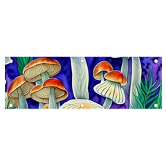 Farmcore Mushroom Foraging In A Forrest Banner And Sign 6  X 2  by GardenOfOphir