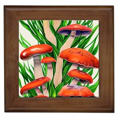 Fairycore Forest Mushroom Framed Tile by GardenOfOphir