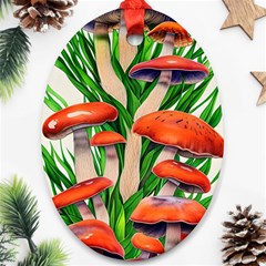 Fairycore Forest Mushroom Ornament (oval) by GardenOfOphir