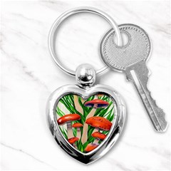 Fairycore Forest Mushroom Key Chain (heart) by GardenOfOphir