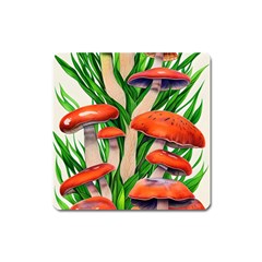 Fairycore Forest Mushroom Square Magnet by GardenOfOphir