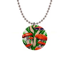 Fairycore Forest Mushroom 1  Button Necklace by GardenOfOphir