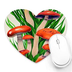 Fairycore Forest Mushroom Heart Mousepad by GardenOfOphir