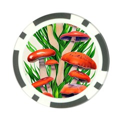 Fairycore Forest Mushroom Poker Chip Card Guard by GardenOfOphir