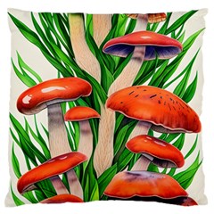 Fairycore Forest Mushroom Large Premium Plush Fleece Cushion Case (one Side) by GardenOfOphir