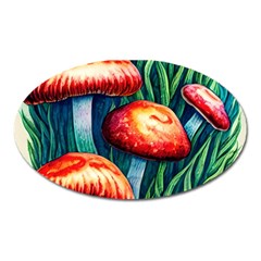 Enchanted Forest Mushroom Oval Magnet by GardenOfOphir