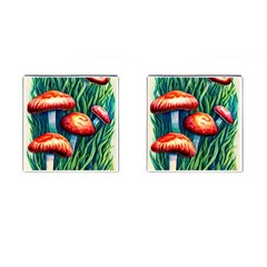 Enchanted Forest Mushroom Cufflinks (square) by GardenOfOphir