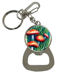 Enchanted Forest Mushroom Bottle Opener Key Chain by GardenOfOphir