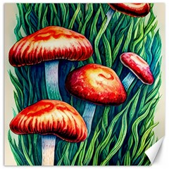 Enchanted Forest Mushroom Canvas 12  X 12  by GardenOfOphir