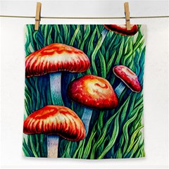 Enchanted Forest Mushroom Face Towel by GardenOfOphir