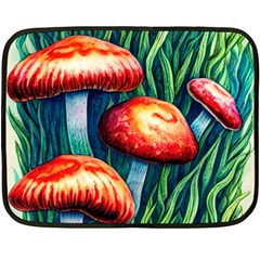 Enchanted Forest Mushroom Fleece Blanket (mini) by GardenOfOphir