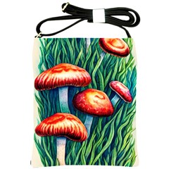 Enchanted Forest Mushroom Shoulder Sling Bag by GardenOfOphir