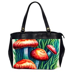 Enchanted Forest Mushroom Oversize Office Handbag (2 Sides) by GardenOfOphir