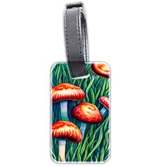 Enchanted Forest Mushroom Luggage Tag (two Sides) by GardenOfOphir