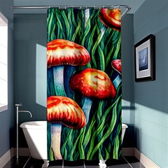 Enchanted Forest Mushroom Shower Curtain 36  X 72  (stall)  by GardenOfOphir