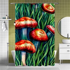 Enchanted Forest Mushroom Shower Curtain 48  X 72  (small)  by GardenOfOphir