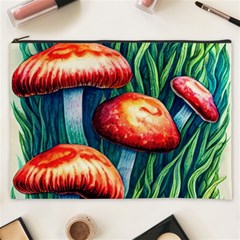 Enchanted Forest Mushroom Cosmetic Bag (xxxl) by GardenOfOphir