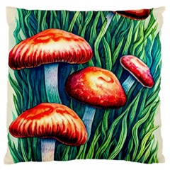 Enchanted Forest Mushroom Standard Premium Plush Fleece Cushion Case (two Sides) by GardenOfOphir