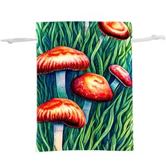 Enchanted Forest Mushroom Lightweight Drawstring Pouch (xl) by GardenOfOphir