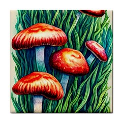 Enchanted Forest Mushroom Tile Coaster by GardenOfOphir