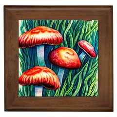 Enchanted Forest Mushroom Framed Tile by GardenOfOphir