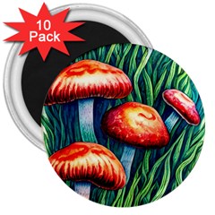 Enchanted Forest Mushroom 3  Magnets (10 Pack)  by GardenOfOphir