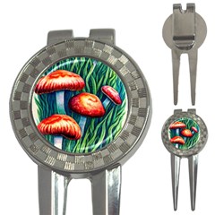 Enchanted Forest Mushroom 3-in-1 Golf Divots by GardenOfOphir